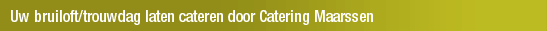 Uw bruiloft/trouwdag laten cateren door Catering Maarssen